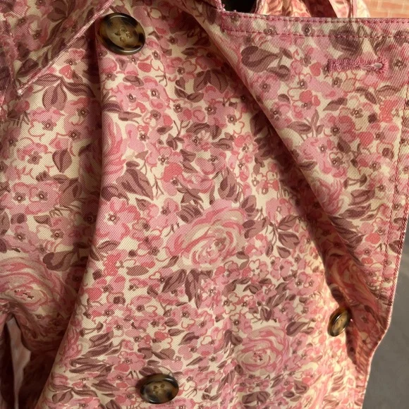 New London Fog floral rose Ladies XL ultimate trench coat double breasted - Picture 6 of 11